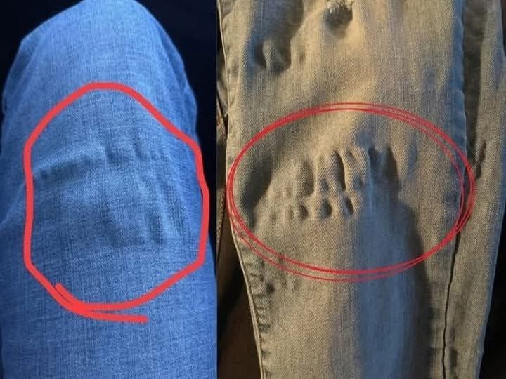 If you’ve ever seen these on your jeans, you’re not alone! Read the reasons in 1st comment