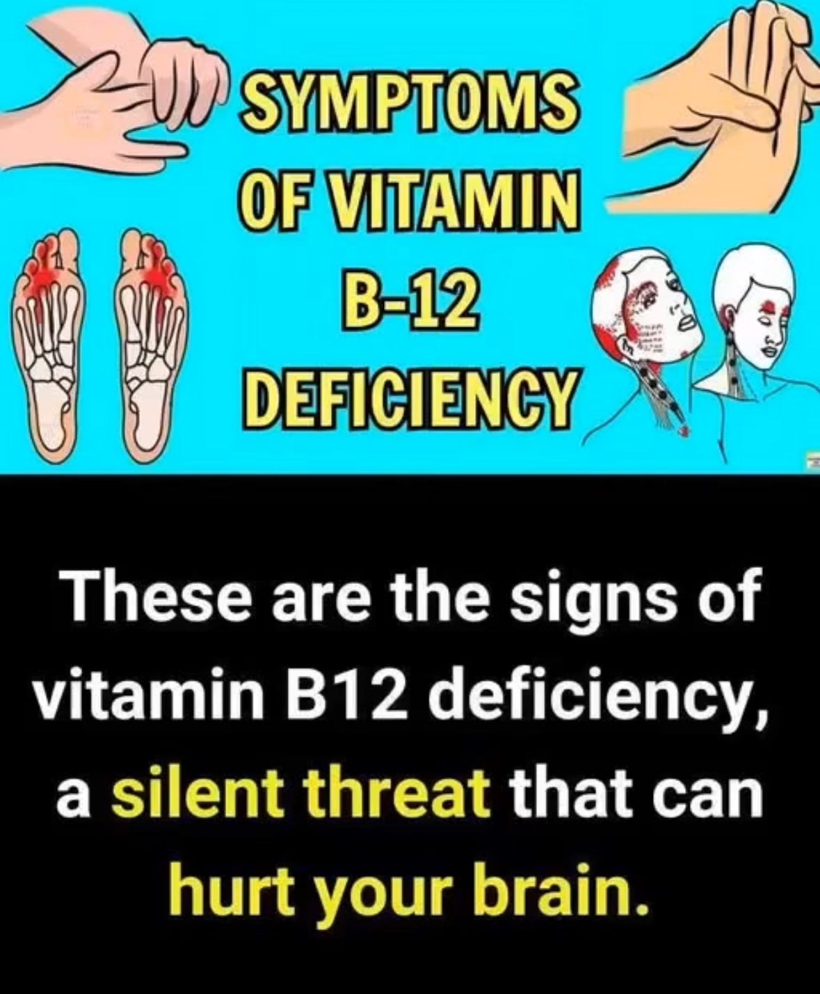 9 sympt0ms of vitamin B12 deficiency!
