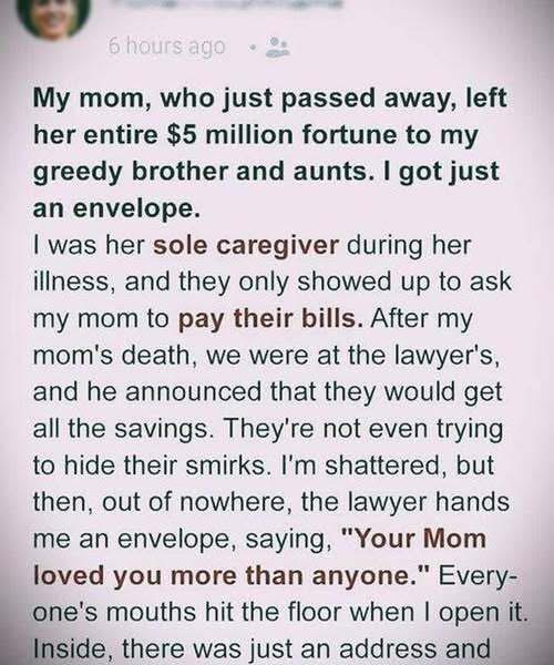 My Mother Left Me Only an Envelope — But What I Found Inside Was Worth More Than $5 MillionFULL STORY⤵️