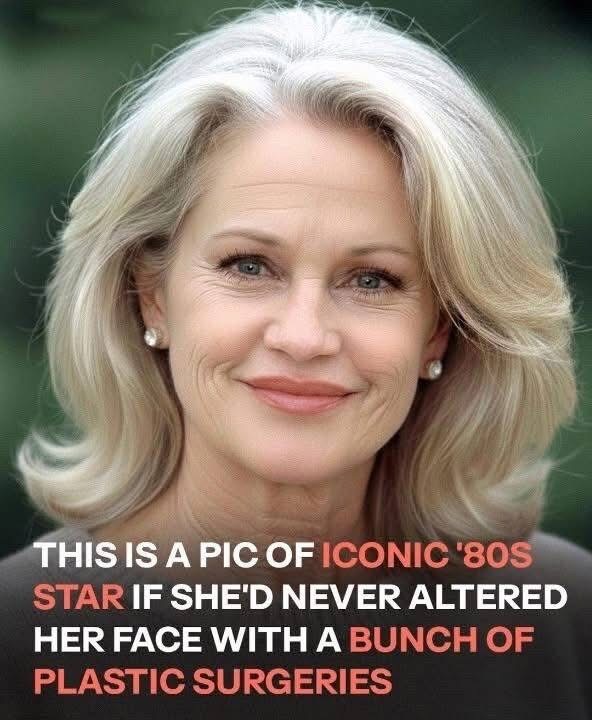 Fans were stunned after this famous star stepped out looking almost unrecognizable after all the procedures at 68.  AI mocked up a few PICS showing how she might have looked if she’d AGED NATURALLY. ⬇️