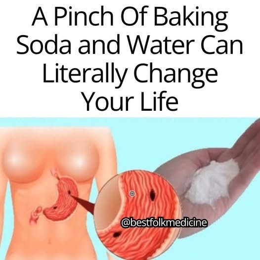 Baking soda has an aIkaIine pH, which may help sympt0ms of… See more in first comment