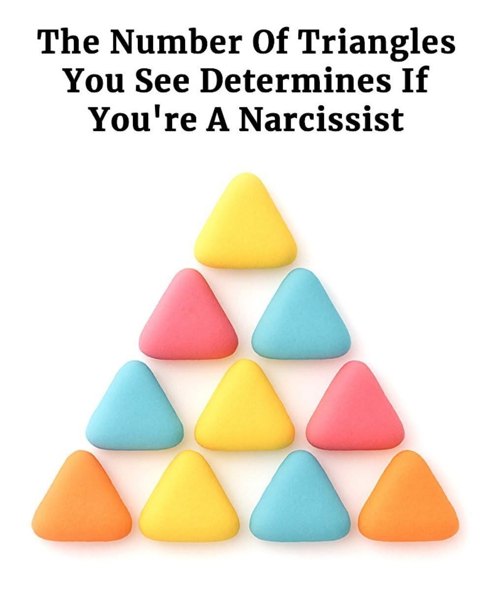 The Number Of Triangles You See Determines If You’re A Narcissist. Check 1st comment