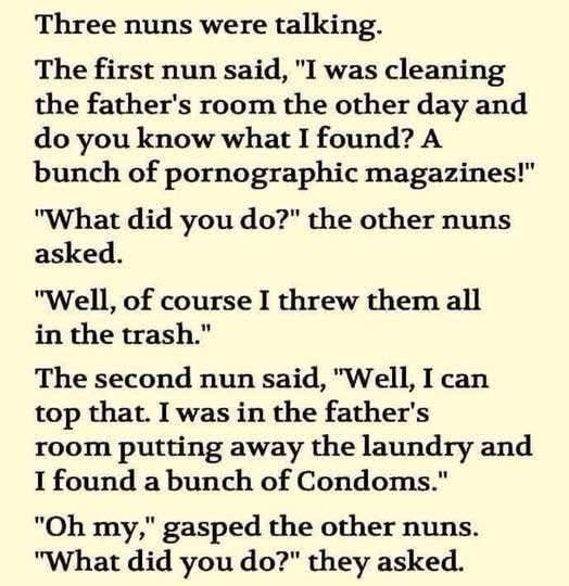 Holy Scandals Unveiled!  Wait Till You Hear What the Third Nun Said! Check the first comment!dif