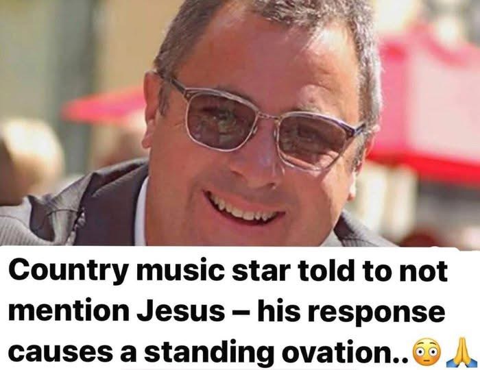 After being forbidden to sing about Jesus, Vince Gill steps on stage and belts out……