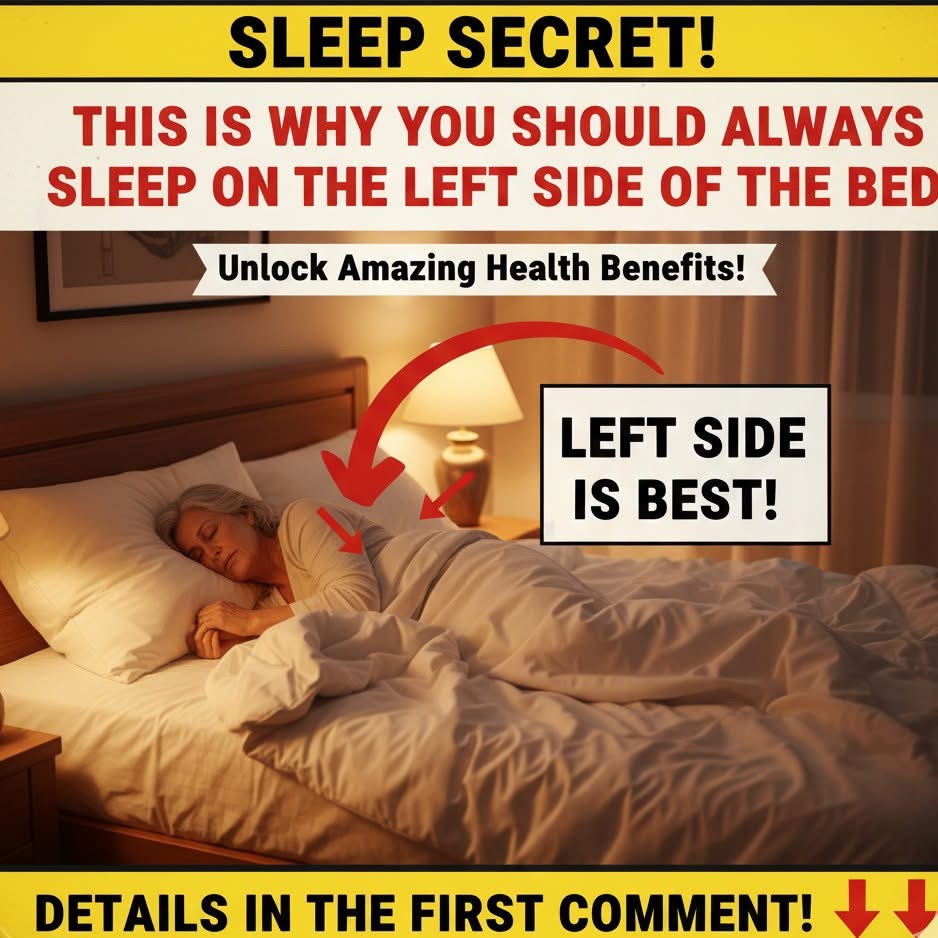 THIS Is Why You Should ALWAYS Sleep On The LEFT SIDE Of The Bed details in the first comment section!