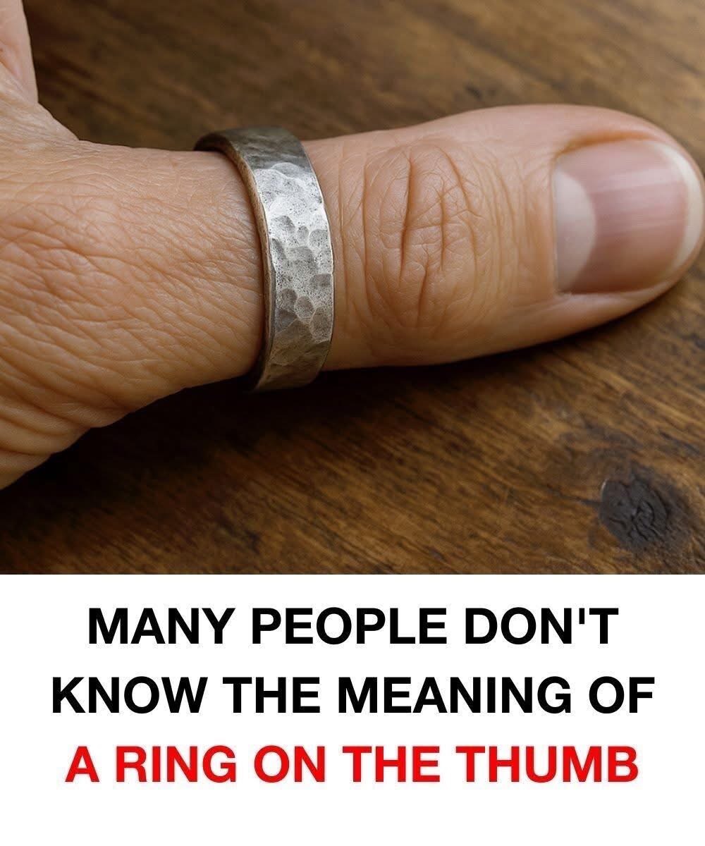 Many people don’t know the meaning of a ring on a thumb..Read more in 1st comment ⬇