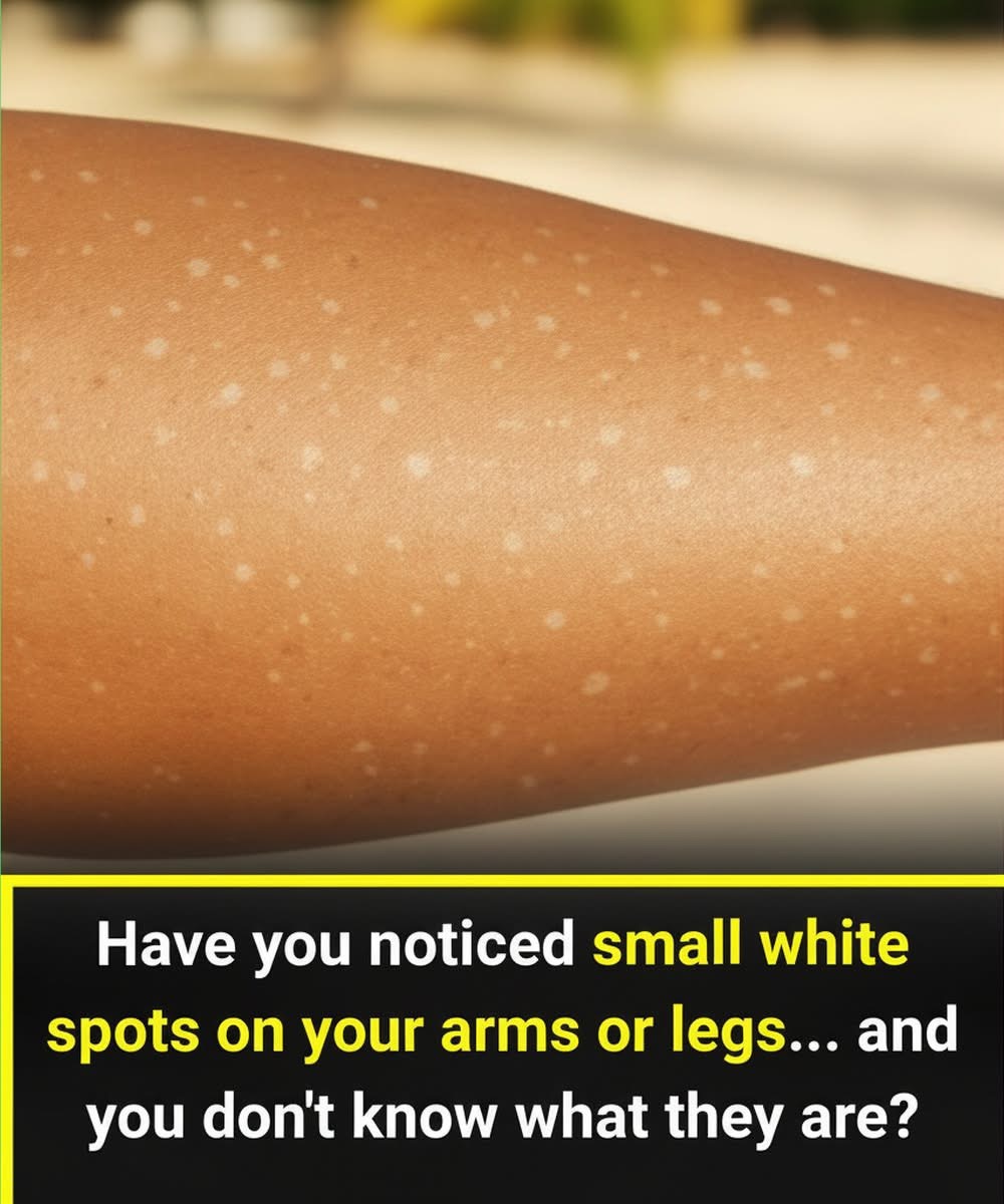 Have you noticed small white spots on your arms or legs… and you don’t know what they are? Here’s what a specialist says check 1st comment