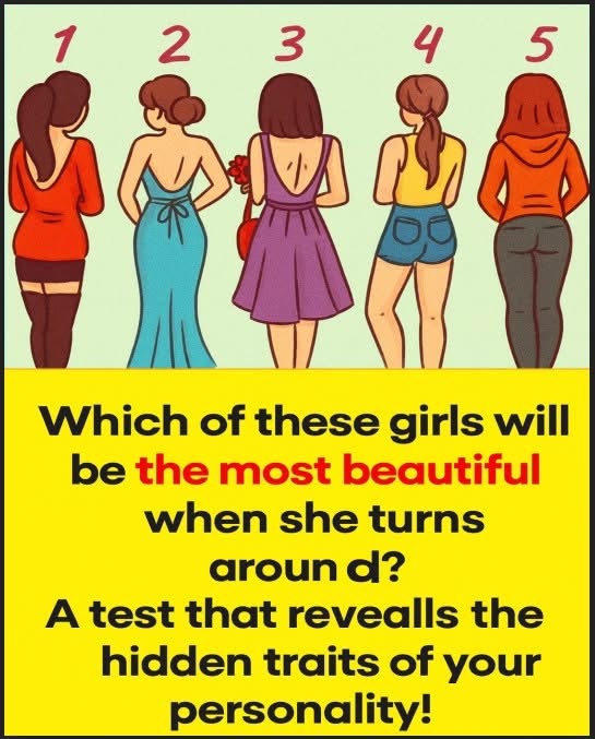 Which of these girls will be the most beautiful once she turns around?  A little quiz to discover hidden aspects of your personality.  Find out in the first comment what your answer reveals about you