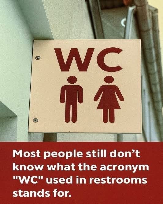 😯Curious about what “WC” REALLY means read more in first comment?👇