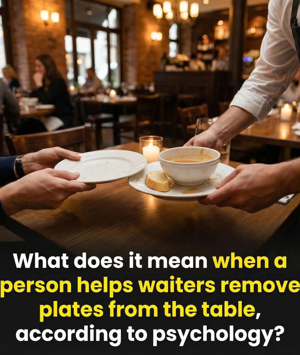 What Psych0l0gy reveals when someone helps the waiter clear the table. Check 1st comment 👇