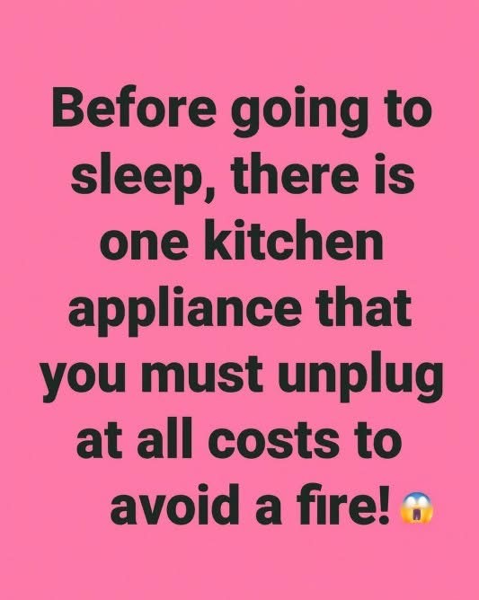 A Common Kitchen Safety Tip Many People Forget Overnight👇⬇️See more in 1st comment⬇️