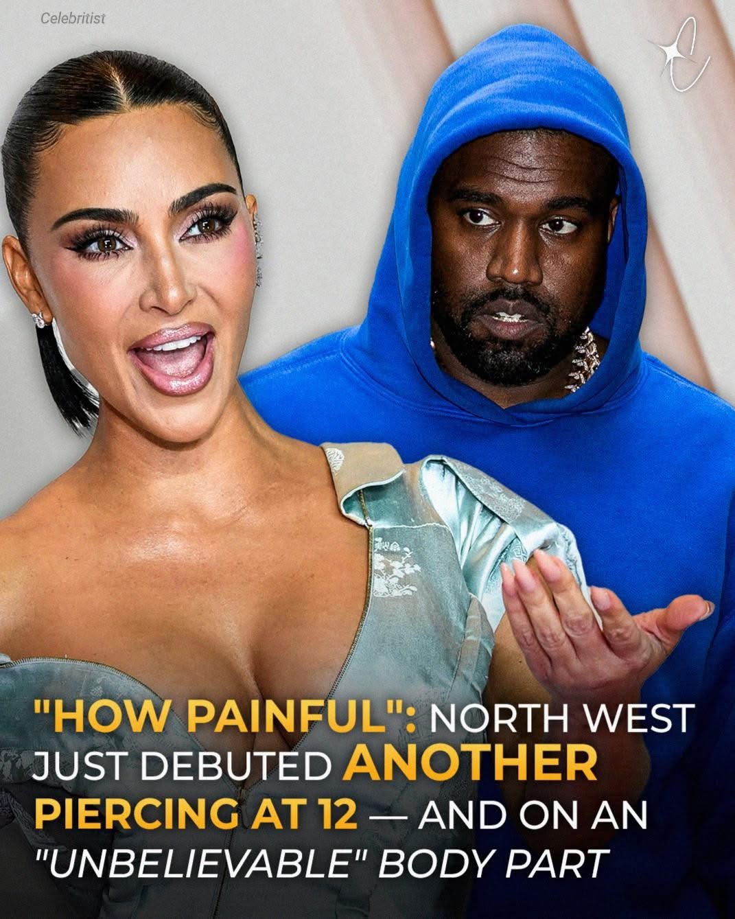 Kim Kardashian and Kanye West’s daughter just broke the internet with her edgy piercing. 😳 PIC. ⬇️