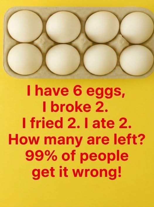 The 6-egg riddle that baffles 99% of people! Solved in the first⤵️