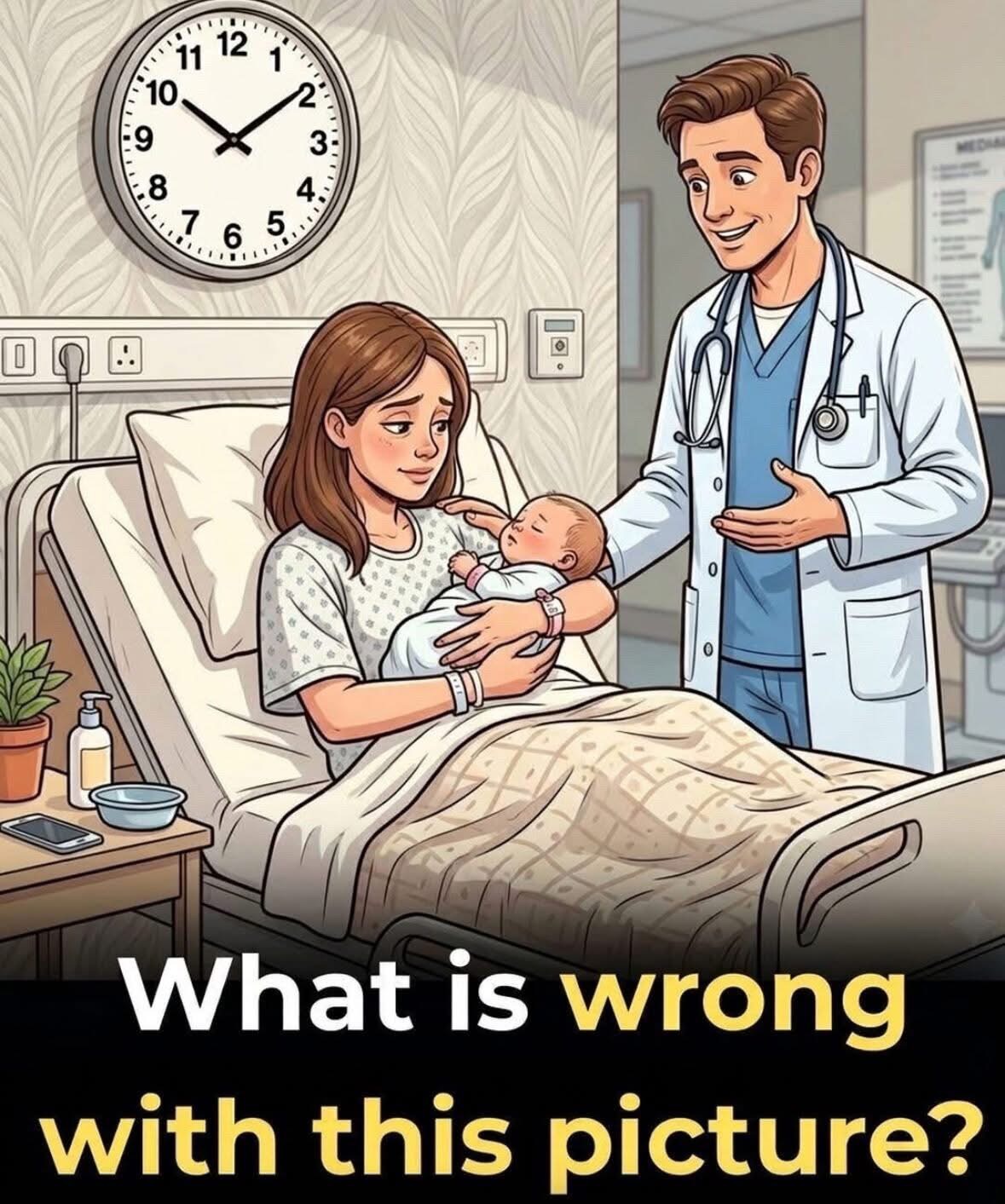 Can You Spot the Hidden Mistake in This Hospital Picture Find Out The Answer In The Comments ⬇️