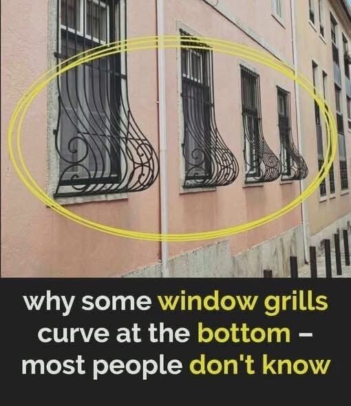 I couldn’t believe it when I found out why some window grills curve at the bottom—most people have no idea! 🤯 (Check In First comment👇)