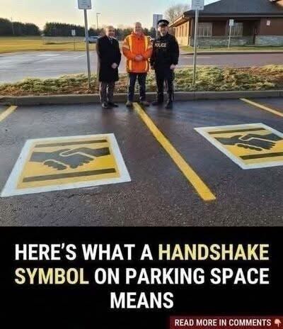 A new symbol is showing up on some parking spaces! Check Comments 👇