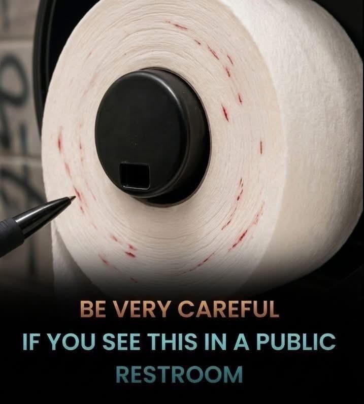 Be very careful if you ever go into a public restroom and see this… 👇