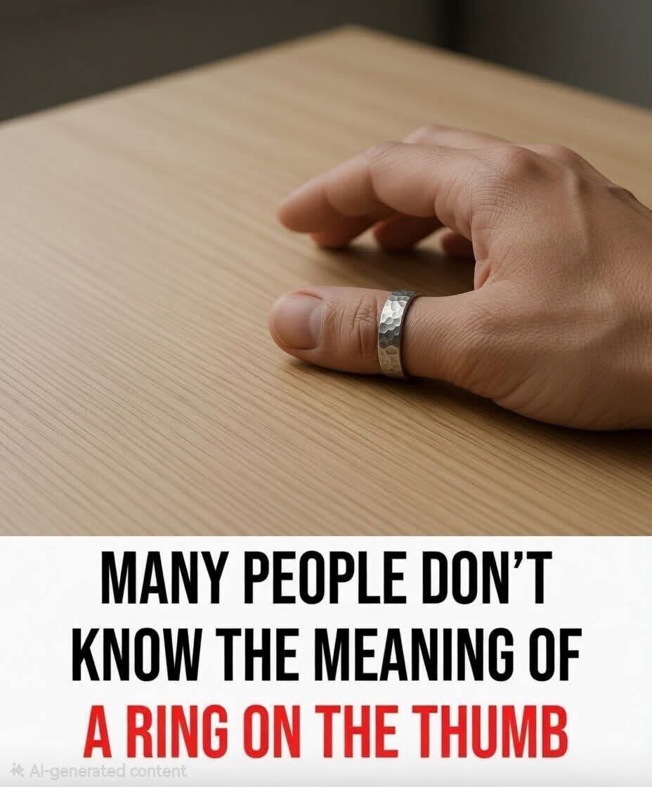 Many people don’t know the meaning of a ring on a thumb..Read more in the 1st comment 😮👇