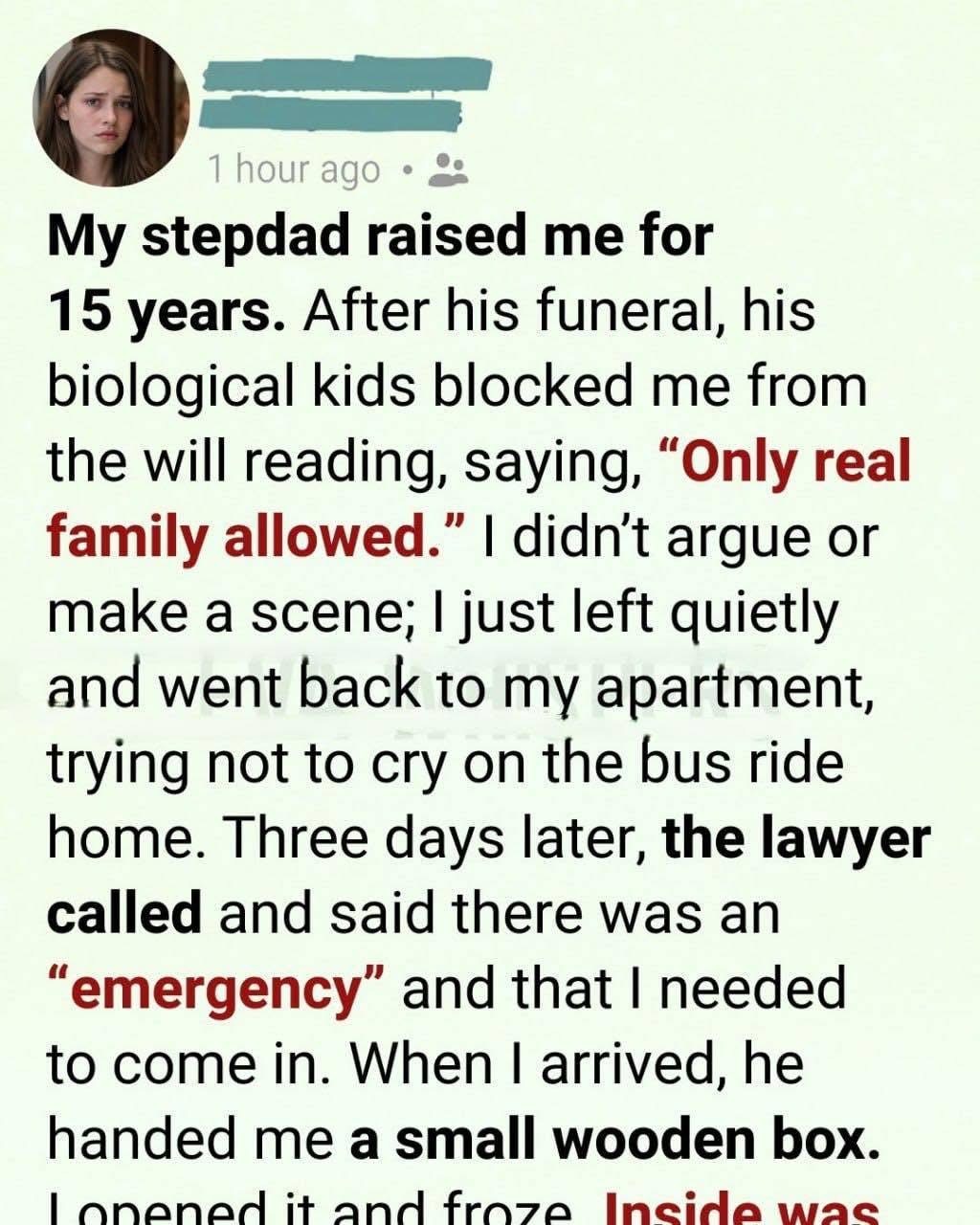 They Kicked Me Out of the Will Reading THE END IN THE FIRST COMMENT !!!!