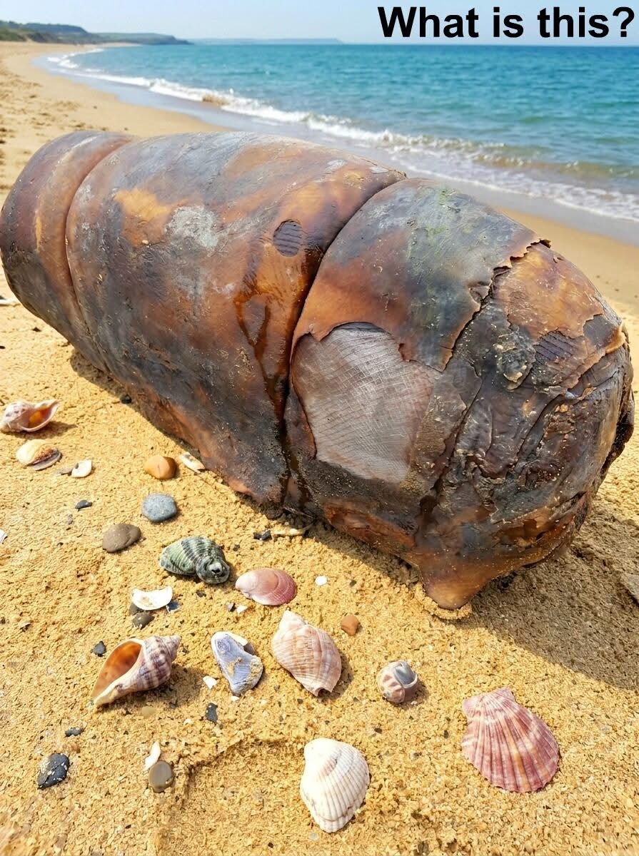 I was walking on the beach when I suddenly came across this. I’ve been looking at it from different angles for about an hour now, but I still can’t figure out what it is. Does anyone know what it is? Check the first comment for the answer 👇