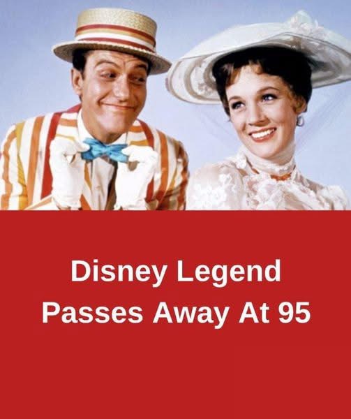 💔Disney Legend Passes Away At 95… DETAILS⤵️ ®