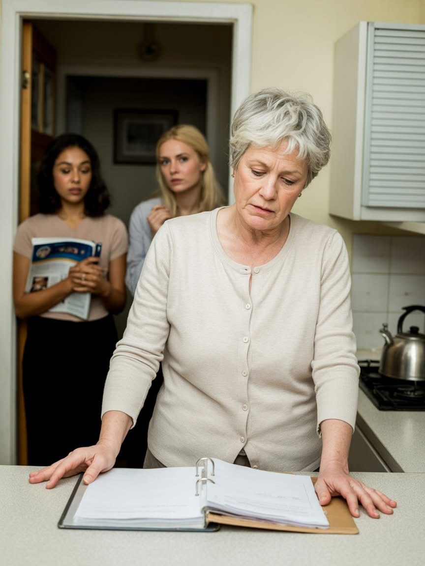 When my son got married, I didn’t tell my daughter-in-law or even my son that the house they were living in was still mine. And I’m glad I didn’t—because not long after the wedding, my daughter-in-law and her mother tried to… …turn my own home into something I was supposed to “outgrow.” My name is Eleanor Lopez. I’m 70 years old, and I used to believe the hardest part of getting older was my knees aching when it rained. I was wrong. The hardest part is watching people smile at you while quietly trying to rearrange your life. Adrien is my only child. When he met Chloe, I told myself to be grateful—because a mother’s instinct is to want her son happy, even if that happiness comes with changes you don’t fully understand. Two months before the wedding, they asked if they could “stay with me for a while” to save money. I agreed immediately. That’s what mothers do when rent is high and you can hear the stress hidden in your child’s voice. What I didn’t say out loud was the part that mattered most. The deed was still in my name, filed years ago with the county recorder, and every property tax bill still arrived in my mailbox right on time. I had always planned to transfer the house to Adrien someday. But something inside me—call it instinct, call it experience—kept telling me, Not yet. After the wedding, Chloe arrived with suitcases that didn’t feel temporary. Then came boxes. Then came “improvements.” Then came small changes that felt harmless—until they weren’t. One morning, I walked downstairs and noticed my late husband’s portrait was gone from the entryway. In its place, Chloe had hung a gold-framed mirror, as if the house now needed to reflect her instead. Then Linda arrived. Chloe’s mother came for “just a few days,” but her toothbrush stayed, her opinions took over, and my kitchen started sounding like a renovation show I had never agreed to join. They measured walls. They discussed paint colors. They stood by my dining room window and talked about “opening the space” the way people talk about clearing out clutter. That Sunday afternoon, I was making coffee when I heard Chloe say my name—just my name. No “Mom.” No warmth. She smiled like she had rehearsed the moment. “Eleanor,” she said, “this house is too big for you to live in alone.” Then Linda nodded with that soft, practiced concern and added, “Stairs aren’t safe at your age… and you’ve already done your part as a mother.” That’s when I understood. This wasn’t about concern. It was about making me feel like I no longer belonged in the home I had built. I didn’t argue. I didn’t raise my voice. I set my coffee down, went to my room, and did what my friend Margaret always says when people start testing your boundaries: breathe, think, document. Because there was something Chloe and Linda didn’t know. Weeks earlier, I had already put a quiet plan in motion—paperwork reviewed, conversations saved, and one phone call made that could turn “family decisions” into “legal reality.” So later that evening, when Chloe slid a brochure across the counter—smiling like she was helping me—and said, “We found you a perfect little place,” I looked at her hand, then at Linda’s confident expression… …and I smiled back. Not because I had given up. But because I was ready.. Full in the first c0mment…