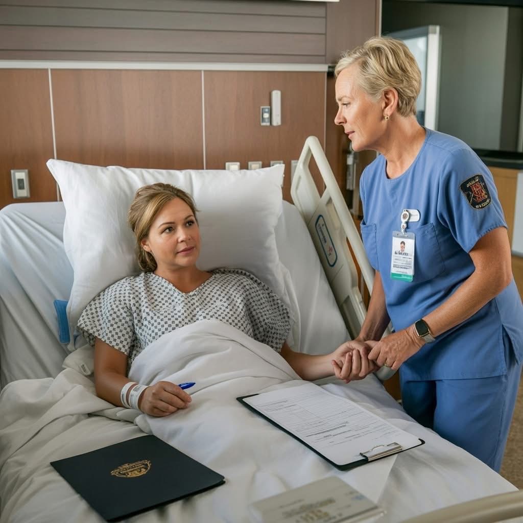 My father signed a Do Not Resuscitate order to avoid the cost of surgery. He never expected what happened after I woke up. “Let her go. We’re not authorizing the procedure,” my father told the doctor while I lay unconscious in St. Catherine’s ICU. He signed the DNR like he was checking a box and walking away.  Three weeks later, I opened my eyes to harsh hospital light and the steady rhythm of a monitor—a sound I’d heard for years on the other side of the bed.  The first face I saw wasn’t my father’s or my sister’s.  It was Pat Walsh, our head nurse, holding my hand.  My name is Wendy Thomas. I’m twenty-nine years old. I’m a registered nurse.  Pat didn’t begin with comfort.  She began with facts.  My father had visited once. He went straight to billing, asked for estimates, then told the surgeon no additional procedures were authorized.  She placed a copy of an incident report on my blanket—timestamped 11:18 p.m., Tuesday night, my father’s signature beneath DNR authorization.  When he finally came to see me, he brought flowers and carefully practiced grief. He squeezed my hand and said, “I never left your side,” as if the nurses hadn’t watched the hallway remain empty.  I didn’t challenge him.  I smiled and let him perform.  Because while I was unconscious, he’d made another move.  Not on my body.  On my grandmother’s house in Norristown—the small brick home on Elm Street with the porch swing that creaked in the wind.  Seven months before she died, my grandmother had whispered something I didn’t understand.  “When the time comes,” she said, “a man named Kesler will find you.”  Lying in that hospital bed, I searched my phone and found the number I had saved and forgotten.  A calm voice answered. “Donald Kesler.”  I gave my name. He didn’t sound surprised.  Instead, he asked, “Has your father been near your grandmother’s property recently?”  He checked county records.  Then his tone changed.  “The deed was transferred,” he said. “And a new mortgage has been filed against the property.”  I asked Pat for a pen. I asked Kesler for the filing numbers.  Pat watched me write dates, amounts, and names.  “Wendy,” she whispered, “are you sure you’re strong enough for this?”  I looked at my nurse’s badge clipped to the bedrail—a reminder of who I was before the coma.  “I’m not fighting,” I said quietly. “I’m documenting.”  That afternoon my father texted: Don’t worry. I’m handling Grandma’s estate.  I replied: Thanks, Dad. Then I turned the phone face down.  By the next morning, Kesler outlined the next steps, and my grandmother’s plan finally came into focus.  It wasn’t loud. It wasn’t emotional. It was legal.  Twenty-four hours after I regained consciousness, my father’s accounts were frozen and his certainty began to fracture.  He called repeatedly. For the first time in my life, I let it ring.  Because he forgot something important about me.  I wasn’t raised to argue.  I was raised to keep records.  Do you want to know what was inside Kesler’s file… and what my father saw when the bank stopped returning his calls?  Details are in the first comment.