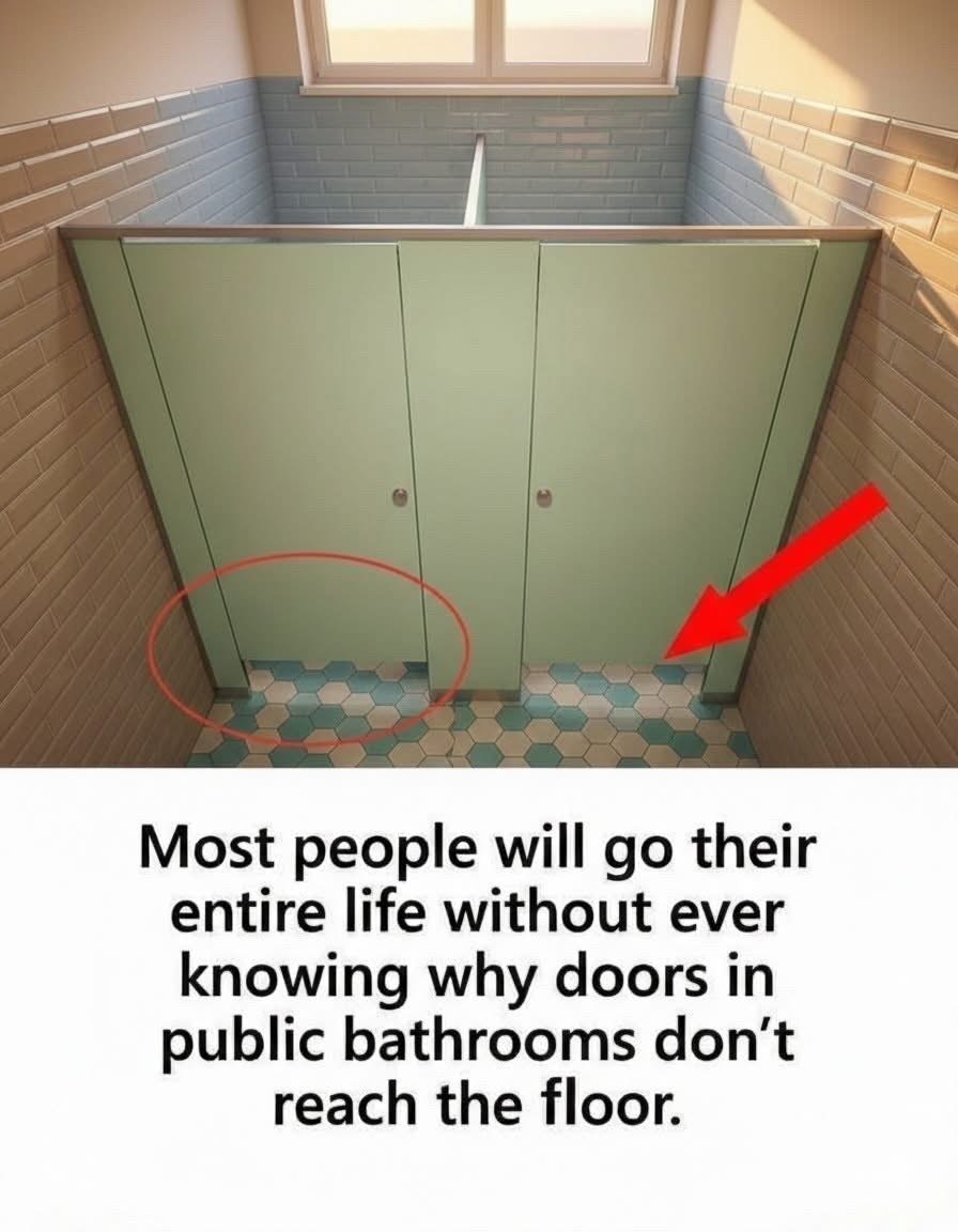 Why Doors in Public Bathrooms Don’t Reach the Floor, Details in the first comment⤵️