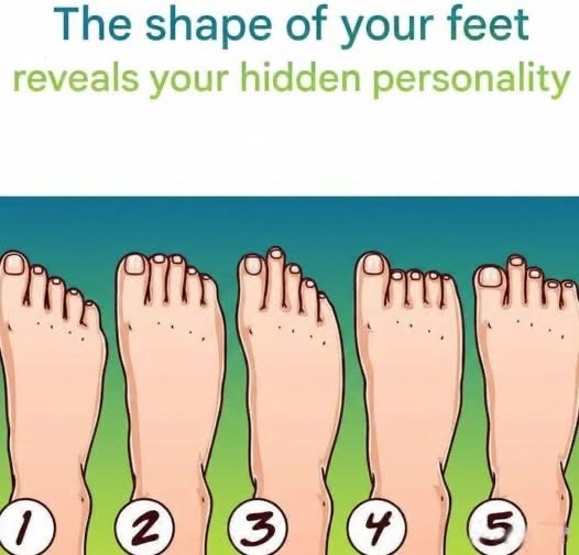 There are 5 types of feet: each indicating a particular personality type go to the first c0mment …👇