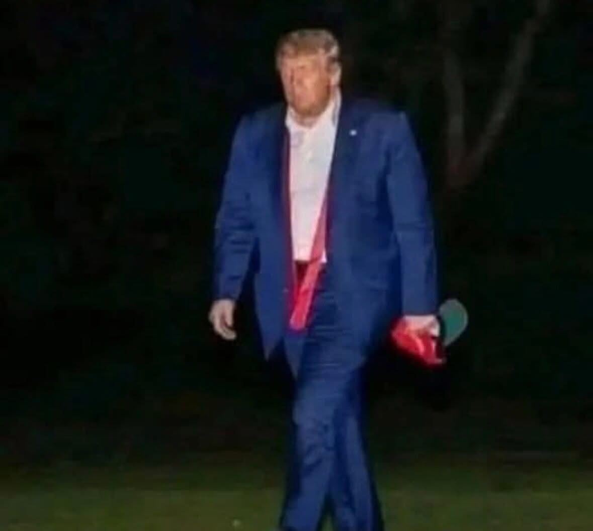Breaking news: Trump spotted with a…See below.