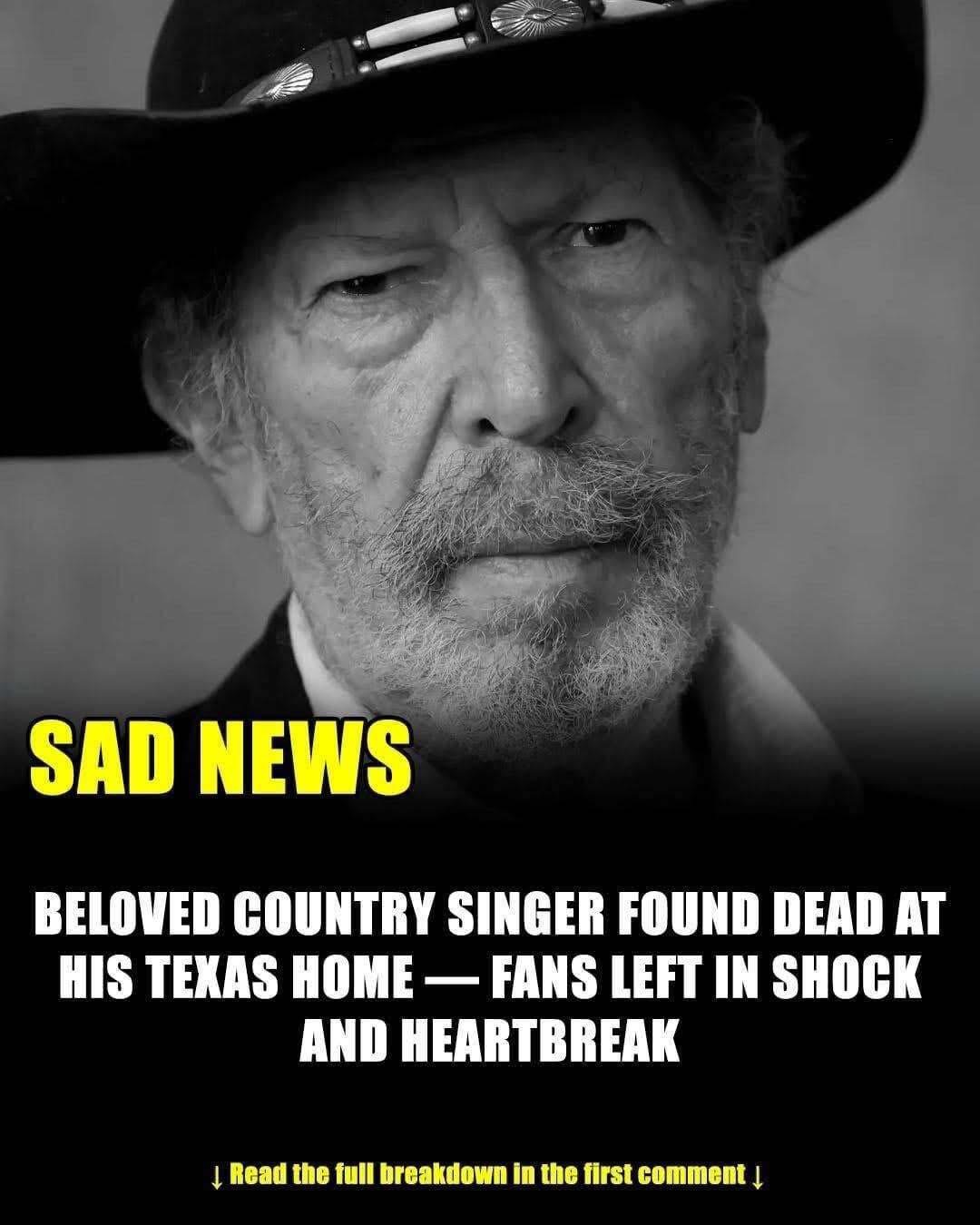 Beloved country singer found dead this morning at his home in Texas….. Read full story in comment