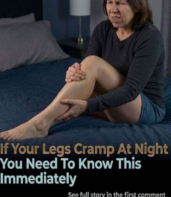 If you have cramps in your legs at night, it means that your legs are…👇
