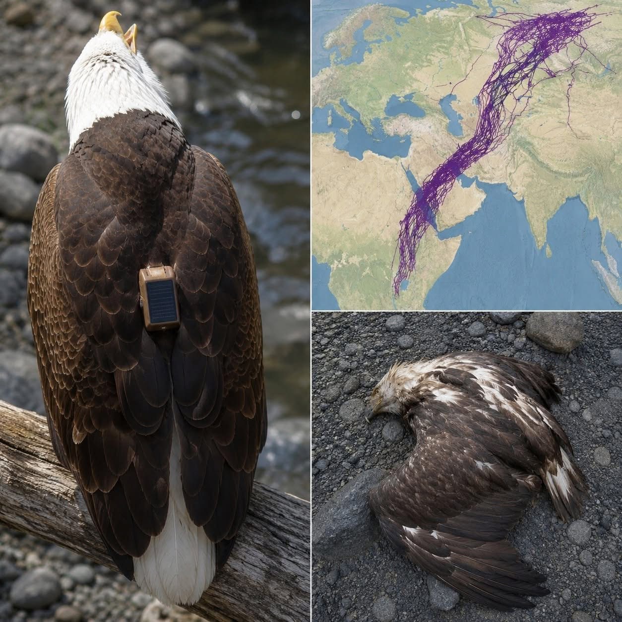 For 20 years, an eagle equipped with GPS puzzled scientists: reco….See below⤵️