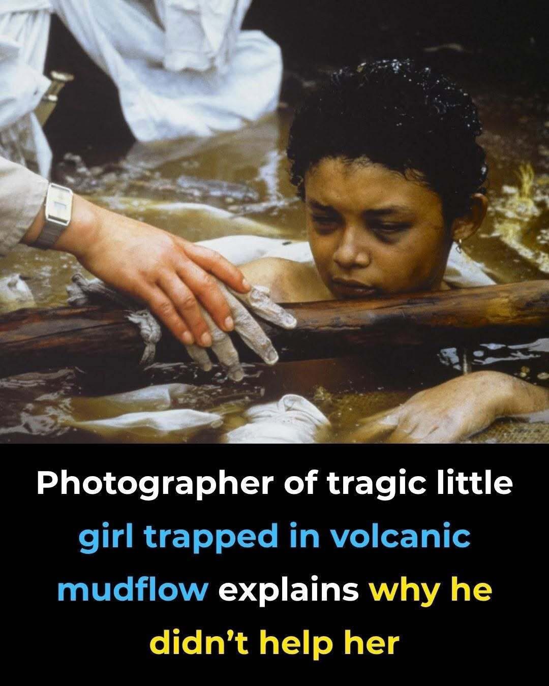 She was stuck for 60 hours and the photo has become historic.
