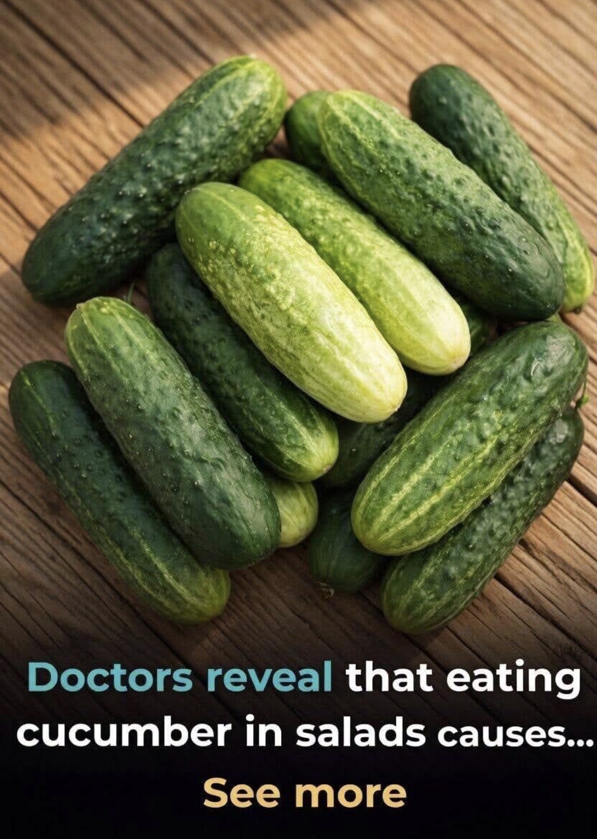 Doctors reveal that eating cucumber in salads causes… See more