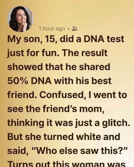 My Son Took a DNA Test for Fun …What It Revealed Changed Everything I Thought I Knew Continues below in first comment 👇