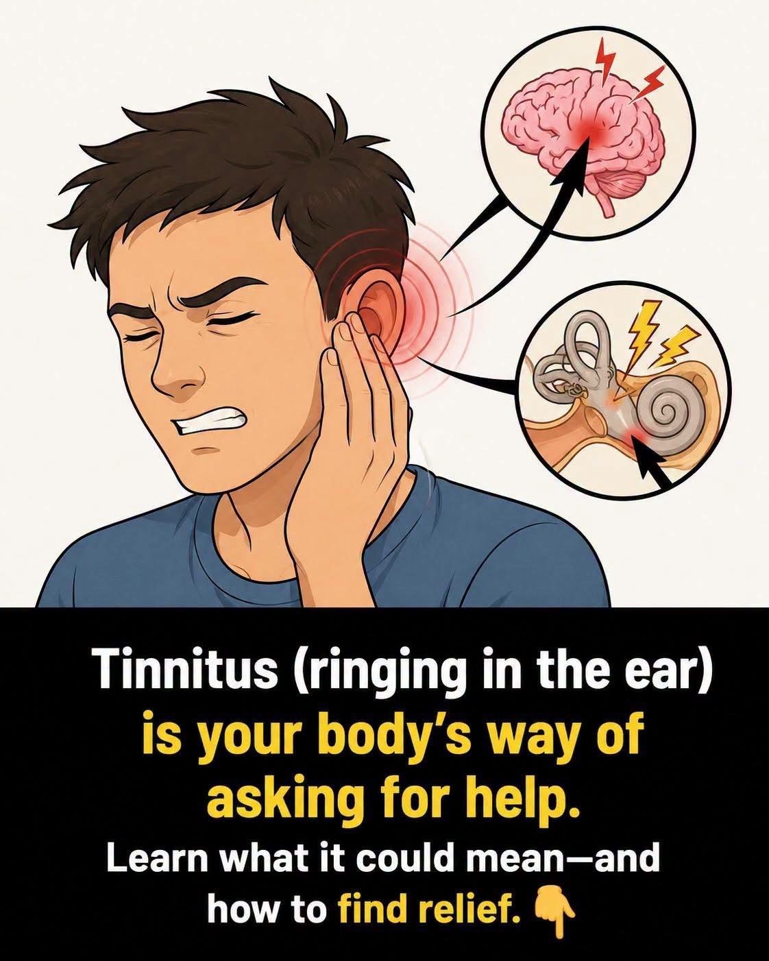 If you hear ringing in your ear, this is a sign that you will suffer from…see more in 💬.
