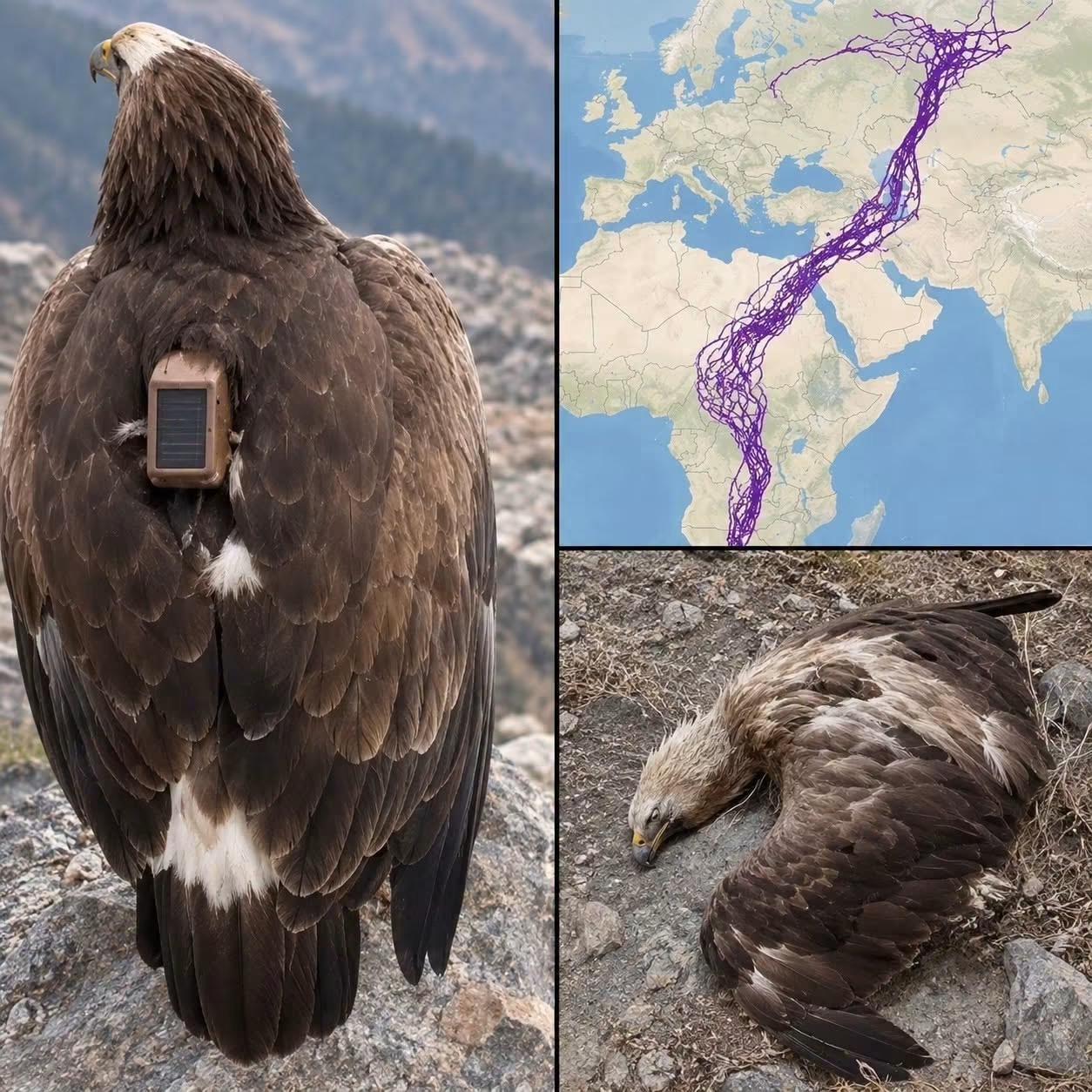 For 20 years, an eagle equipped with GPS puzzled scientists: reco….See below⤵️