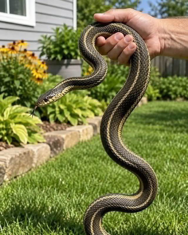 Parents, be careful— my daughter just ran inside crying so hard she couldn’t even speak. I assumed something had scared her, so I went outside to find this fella hanging around the backyard. This is the second time now. Does anyone know how to keep them away?