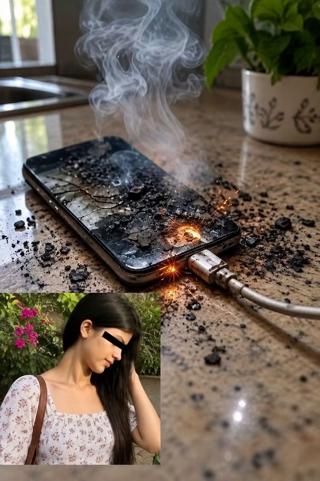 Warning: never place the charger like this po…see more…. ﾠ‍⠀﻿­